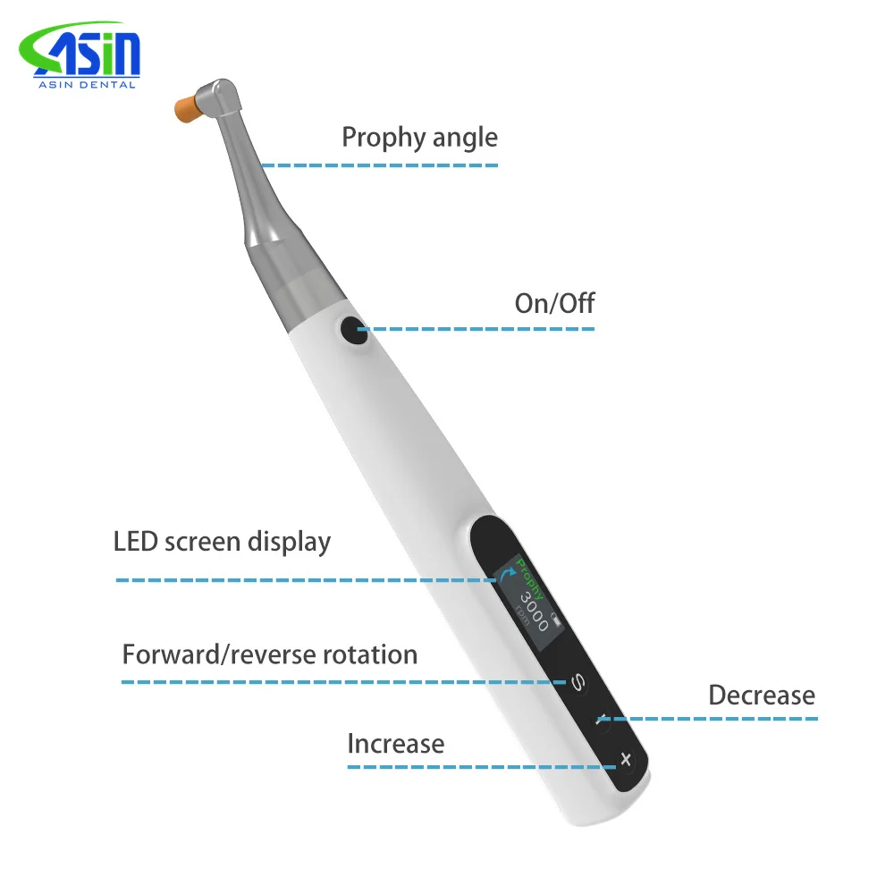 DEASIN-piezo de mano de Pulido Dental inalámbrico eléctrico para limpieza y pulido de dientes, pulidor Dental, Motor de profilaxis