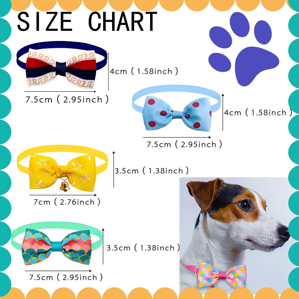 Accesorios para perros de 20 piezas, pajarita para perros a granel, Collar para perros, pajarita para perros pequeños, suministros para mascotas, accesorios de moda para perros