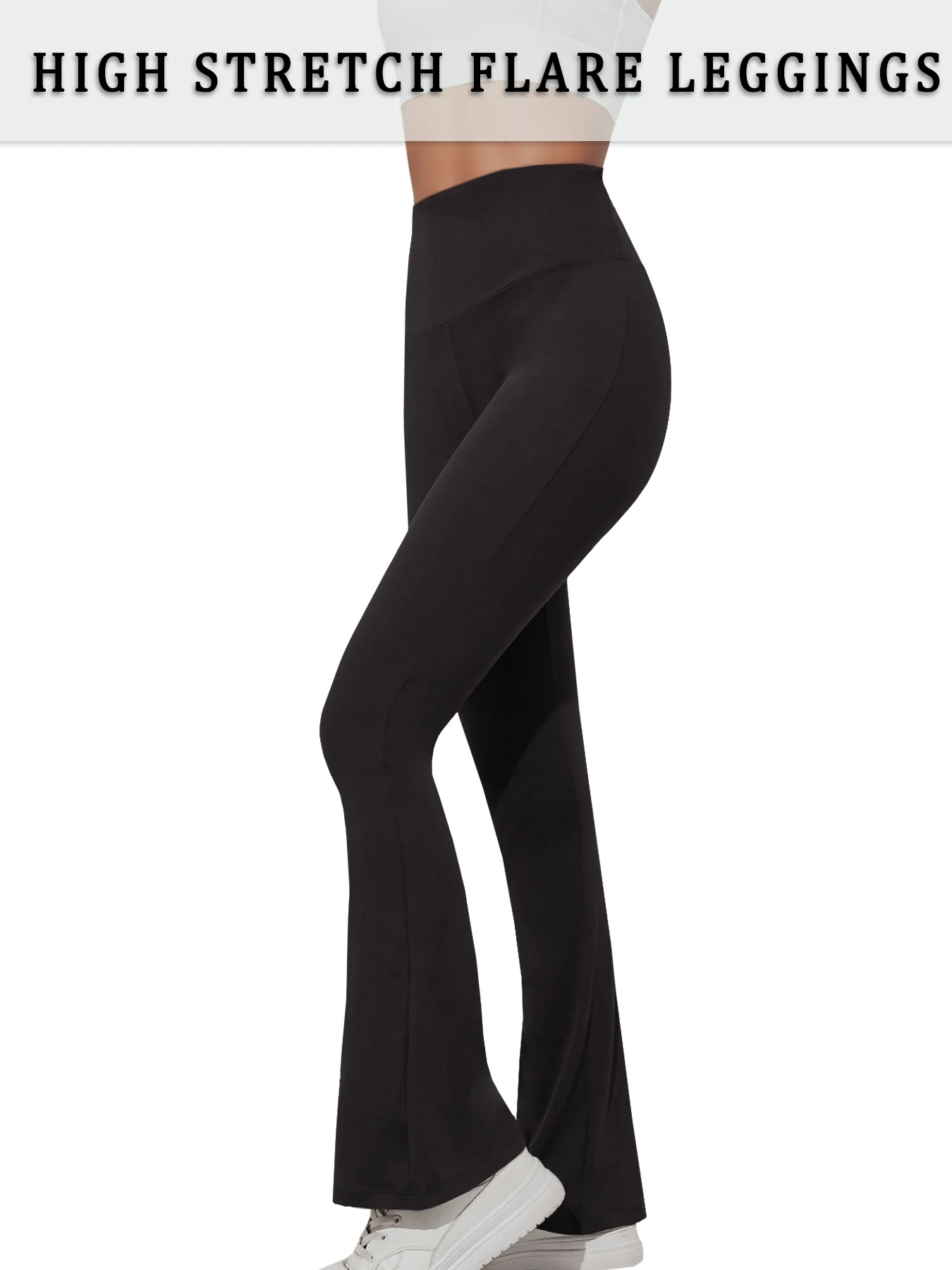 Pantalones acampanados súper suaves para mujer, cintura alta, Control de barriga, entrenamiento, Yoga, Push Up, gimnasio, Fitness, mallas largas, pantalones acampanados