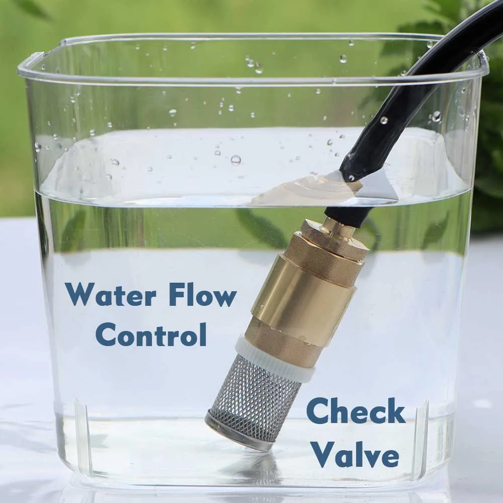 Sistema de enfriamiento por nebulización de bomba autocebante de 1/4" 4/6 mm 60 w 360 °   Pulverizadores atomizadores con boquilla curva, riego de jardín, desempolvado