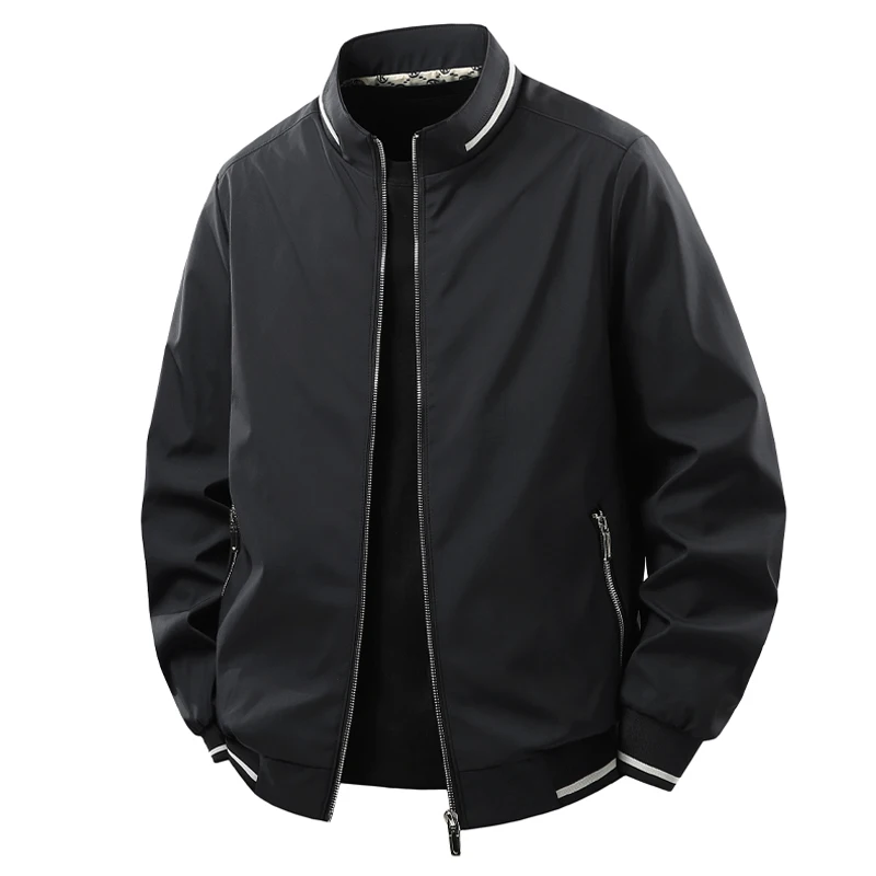 Chaqueta 8XL de talla grande para hombre, abrigos holgados informales de otoño, chaquetas formales de negocios, cortavientos de talla grande para primavera, prendas de vestir sólidas 6XL 7XL
