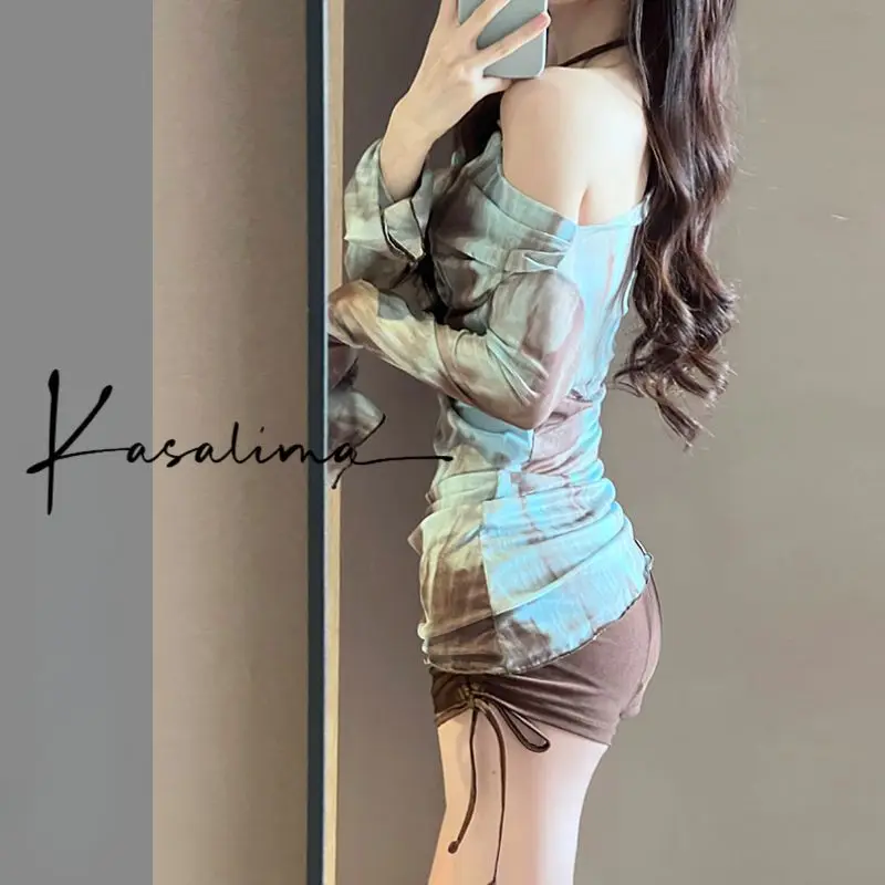 Traje de baño Bikini dividido para mujer Conjunto de tres piezas Reunión sexy, que cubre el vientre muestra el peso, remojo en vacaciones de aguas termales