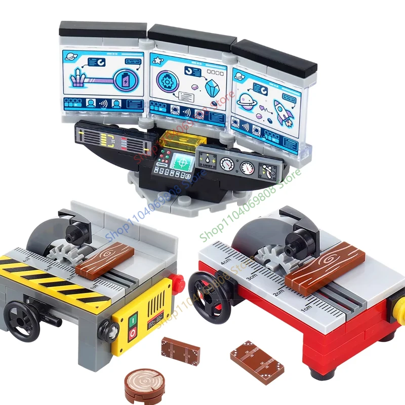 Bloques de construcción de consola de juegos MOC City, Mini TV, teléfonos móviles, grabadora, portátil, Jukebox, juguetes de ladrillos