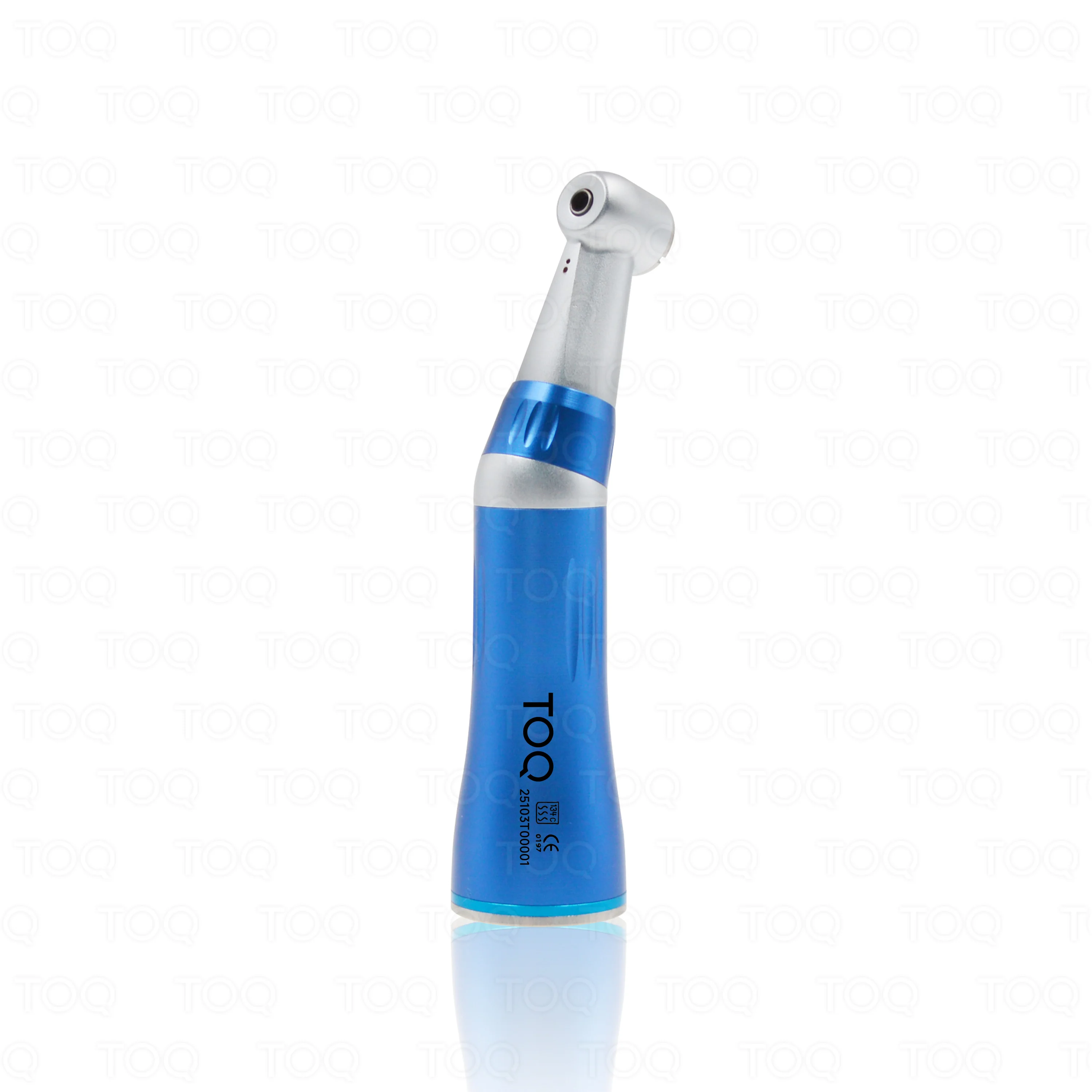 TOQ Pieza de mano dental de baja velocidad, juego de 2/4 orificios, con turbina de aire, motor de aire recto y contra-ángulo, profesional de alta tecnología, azul