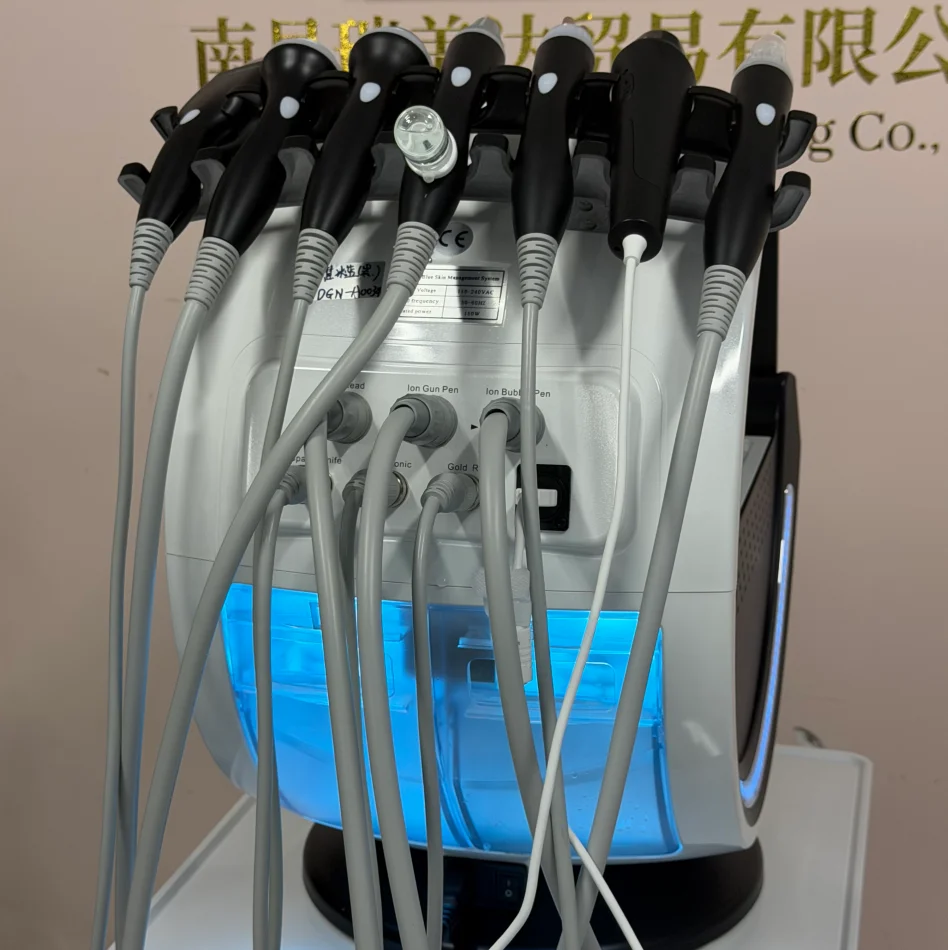 Máquina Facial Hydra Inteligente 7 en 1, Analizador de Piel, Limpieza Profunda de Poros, Dispositivo de Belleza Antienvejecimiento Hydra Lift, Azul Hielo