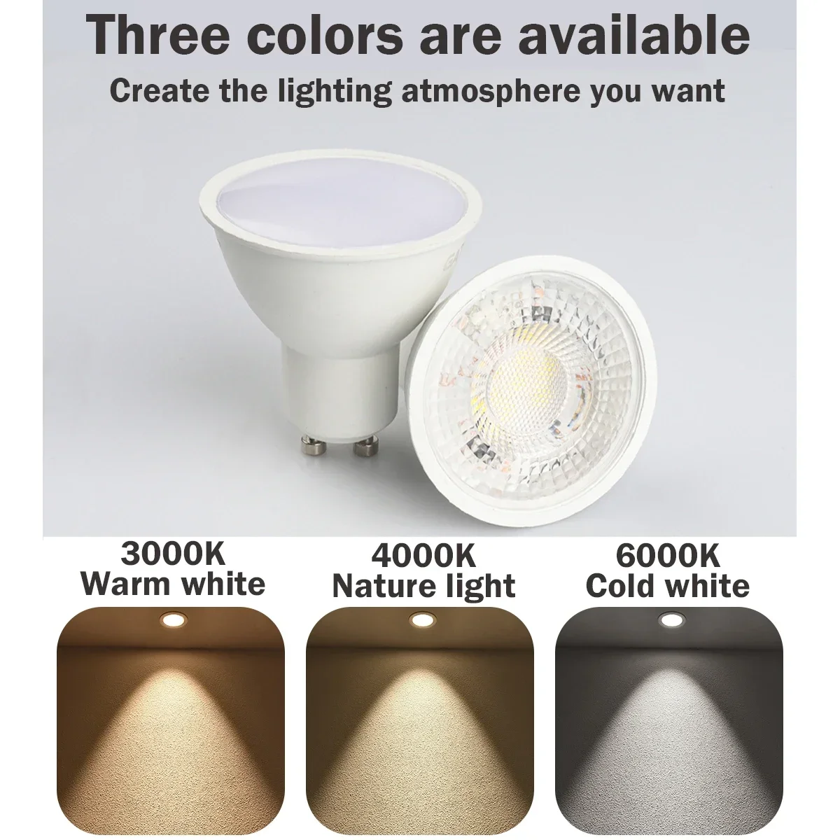 1-10 Uds Foco GU10 bombilla de foco AC220V 110V iluminación LED 3W 5W 6W 7W 8W 9W puede reemplazar la lámpara halógena de 50W Lampara Led