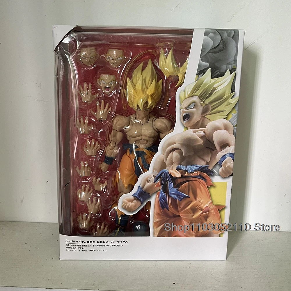 Dragon Ball Z Son Gokul figura de acción SHFiguarts Anime daño de la guerra Super Saiyan colección modelo regalos de cumpleaños