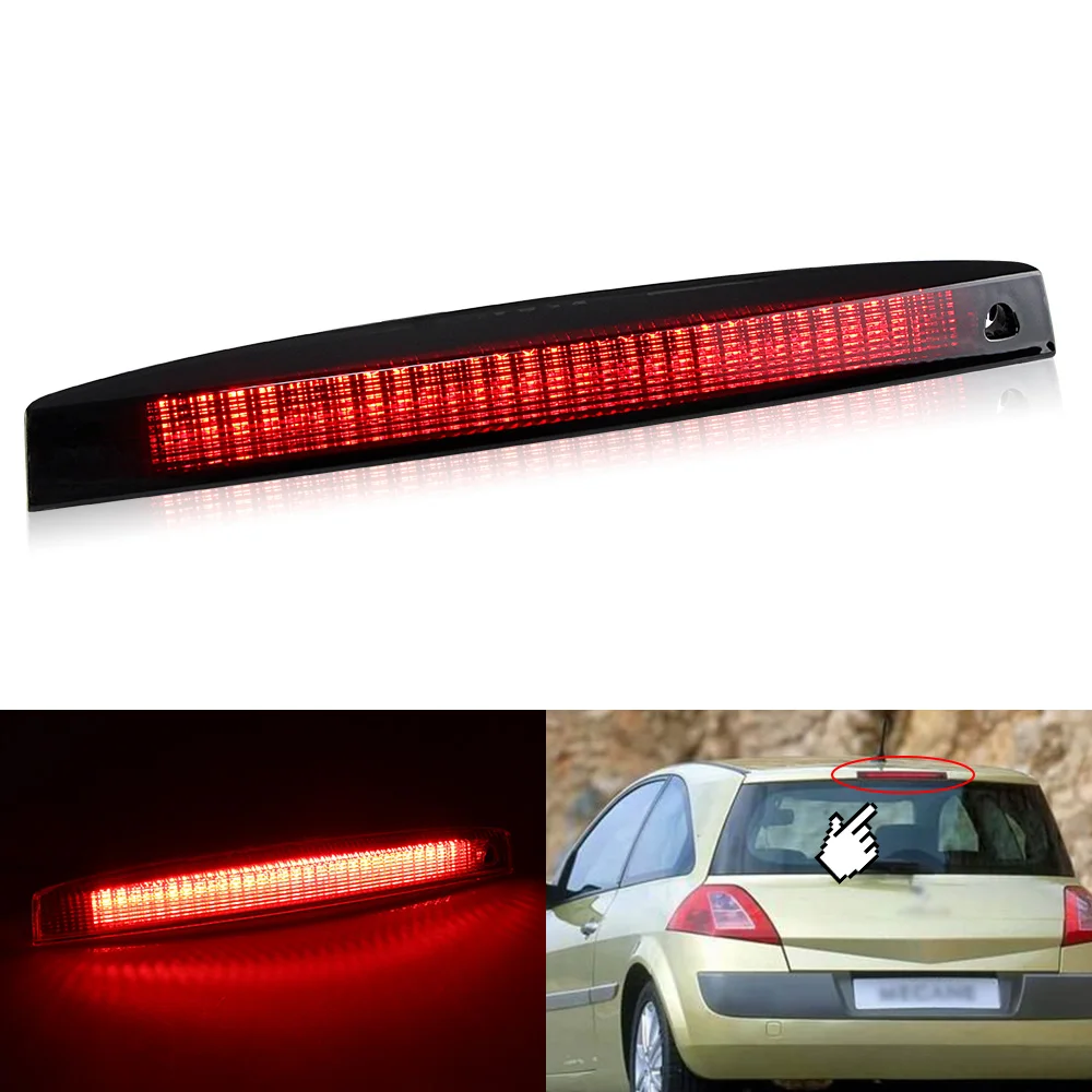 1 tercera tercera luz de freno, lámpara de freno LED para Renault Megane MK II 2003-2008 luz trasera, carcasa roja OEM: 8200175538