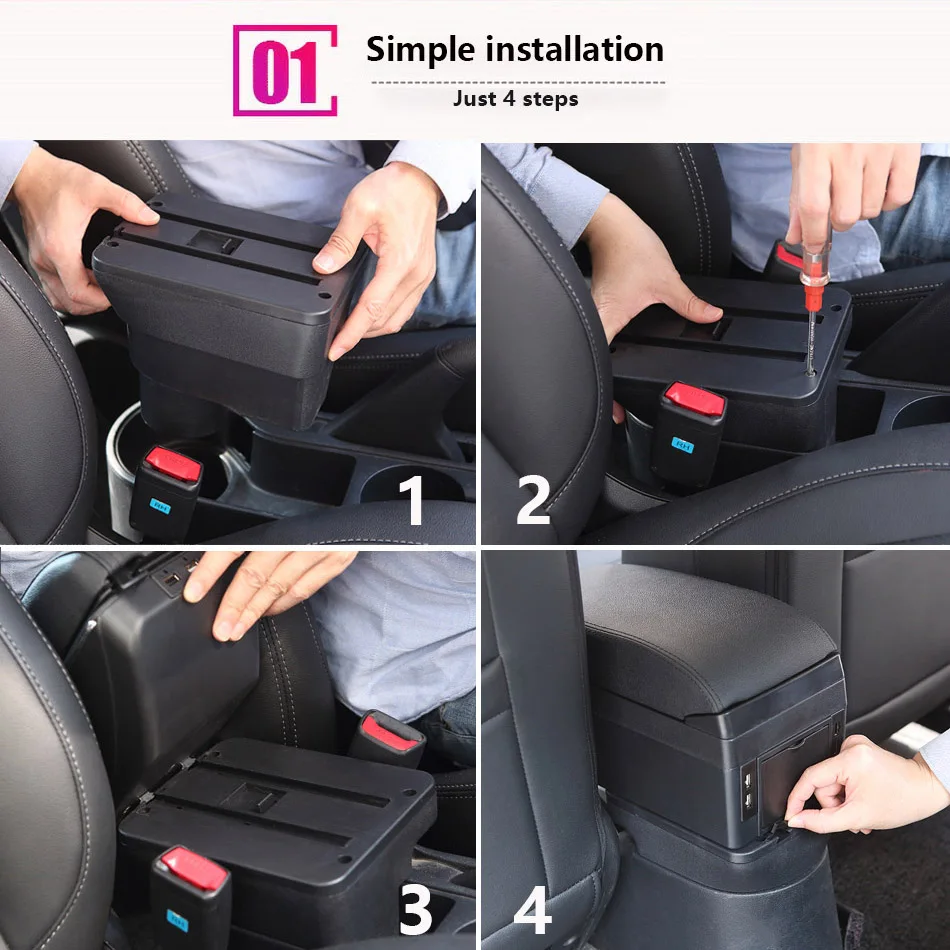 Para Chevrolet Spark caja de reposabrazos para Chevrolet Spark 3 III Aveo T200 caja de almacenamiento de reposabrazos de coche accesorios de coche detalles interiores