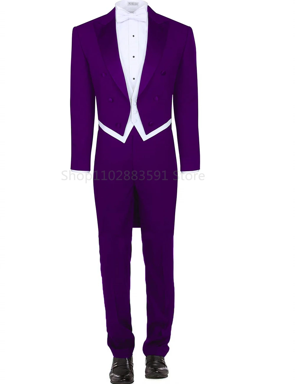 Traje de esmoquin de estilo italiano para hombre, chaqueta con chaleco y pantalones, color negro, Formal, ajustado, PARA CENA DE graduación, 3 piezas