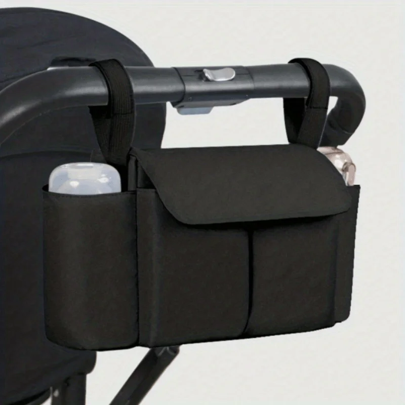 Bolsa Colgante para Cochecito de Bebé, Bolsa de Almacenamiento de Gran Capacidad, Bolsa de Hombro, Bolsa para Madre y Bebé, Bolsa para Pañales
