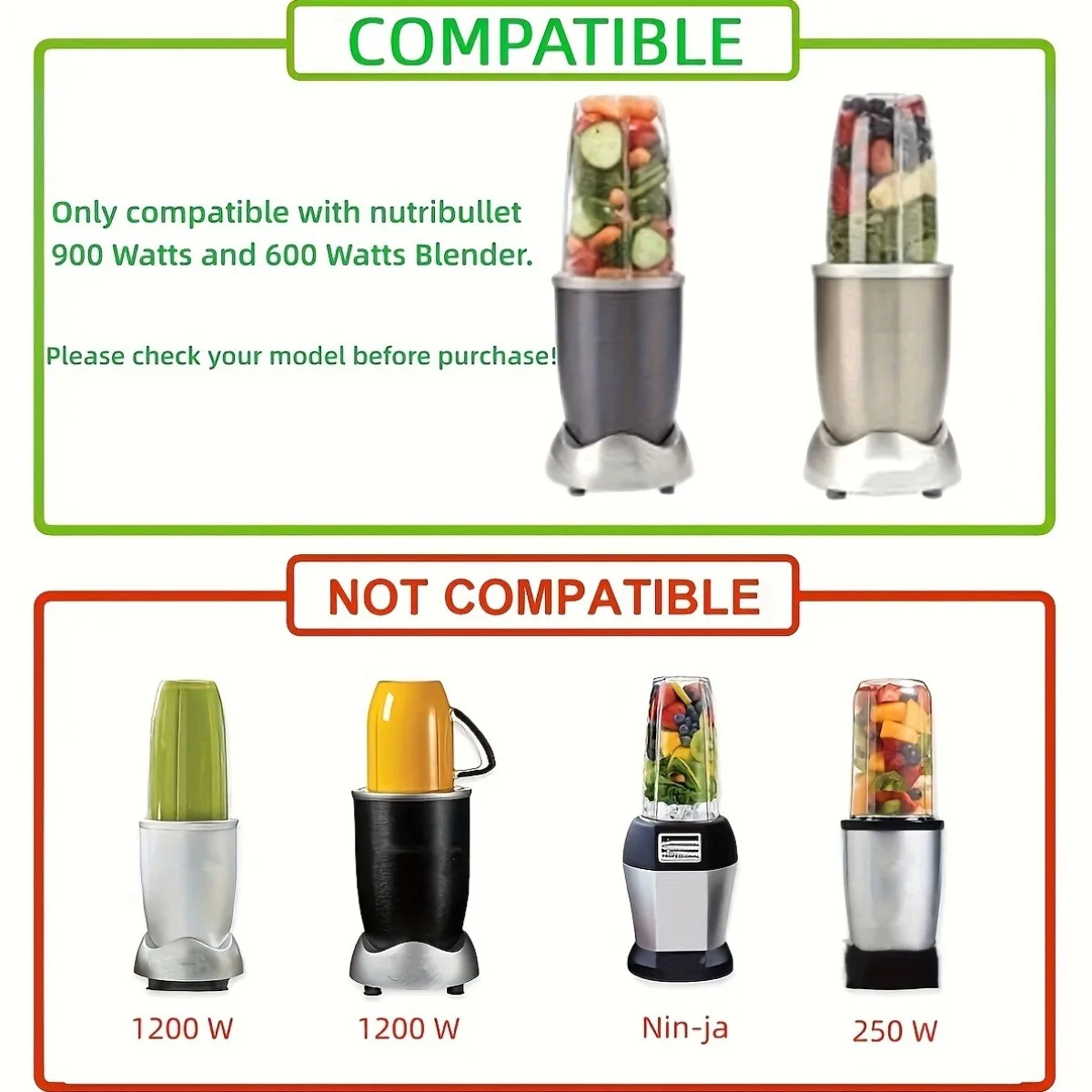 Piezas de repuesto para accesorios de base de licuadora y exprimidor Nutribullet 600W/900W, incluye 1 hoja y 2 juntas