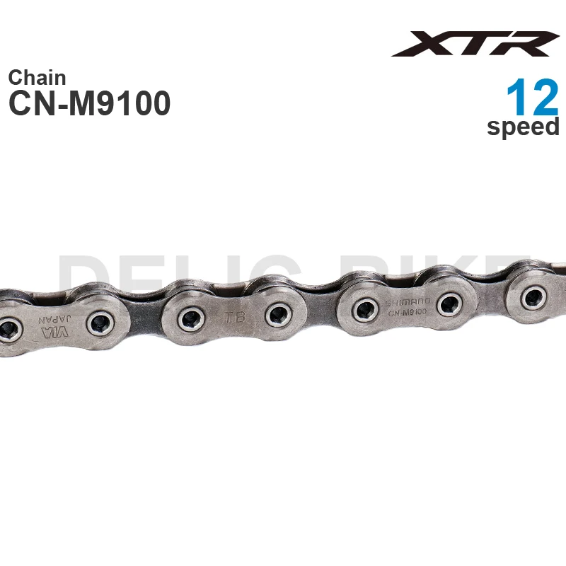 Cadena Original SHIMANO XTR CN-M9100 cadena de bicicleta de montaña MTB de 12 velocidades M9100 116/126L con enlace rápido
