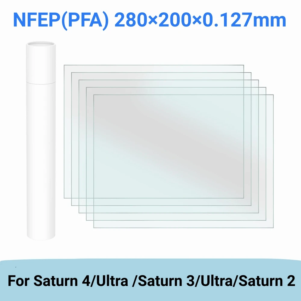 Película NFEP 10.1 pulgadas 280x200x0.127mm Película PFA Para ELEGOO Saturn 2 Saturn 3 Ultra Saturn 4 Ultra Piezas de Impresora 3D Accesorios LCD