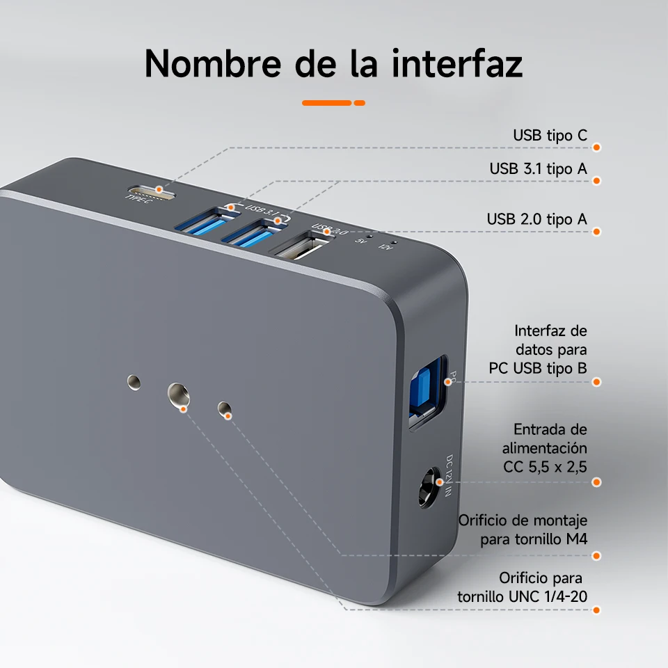 Svbony SV241 Astronomy Micro DC + USB HUB Box USB3.1 Salida de lectura de alta velocidad y interfaz tipo C para astrofotografía
