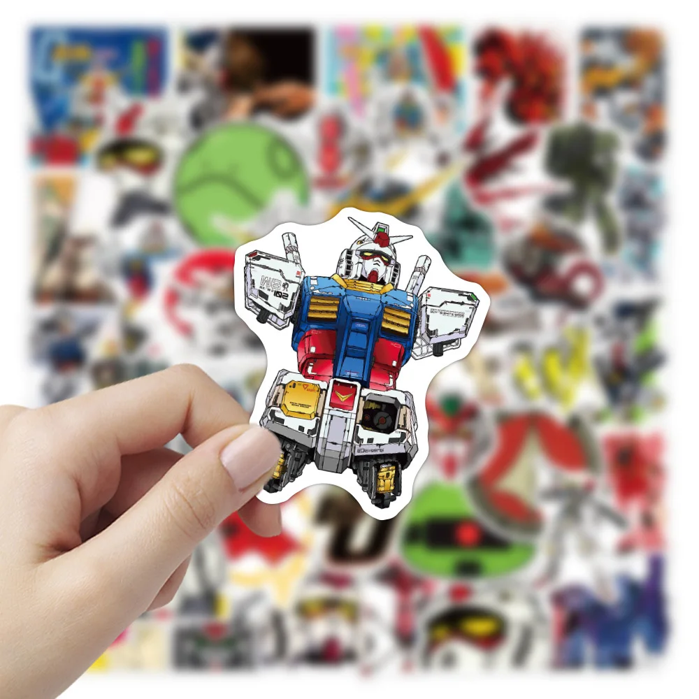 10/30/50CPS GUNDAM pegatinas de dibujos animados de Anime para niños DIY juguete Graffiti papelería funda de teléfono pegatina genial regalo de fiesta de cumpleaños para niños