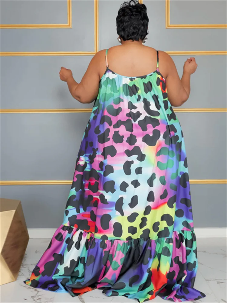 Wmstar-vestido de verano de talla grande para mujer, prenda elegante con estampado de flores, longitud máxima, venta al por mayor, 2023