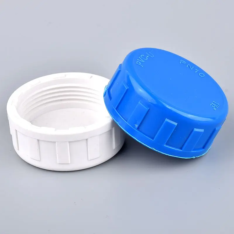 Conector de Tapa de Rosca Hembra de PVC de 1/2 a 2 Pulgadas, Conector de Extremo de 20, 25, 32, 40, 50, 63 mm, Accesorios de Conexión para Tuberías de Riego