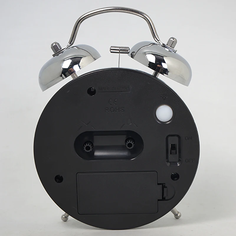 Reloj despertador pequeño para estudiantes de arte del hierro, reloj de mesa silencioso a la moda para niños, reloj de cuarzo con puntero luminoso creativo de escritorio