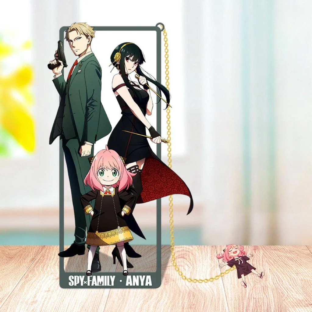 Marcapáginas de metal inspirados en Spy x Family para fanáticos del anime, regalo único para estudiantes y cosplayistas