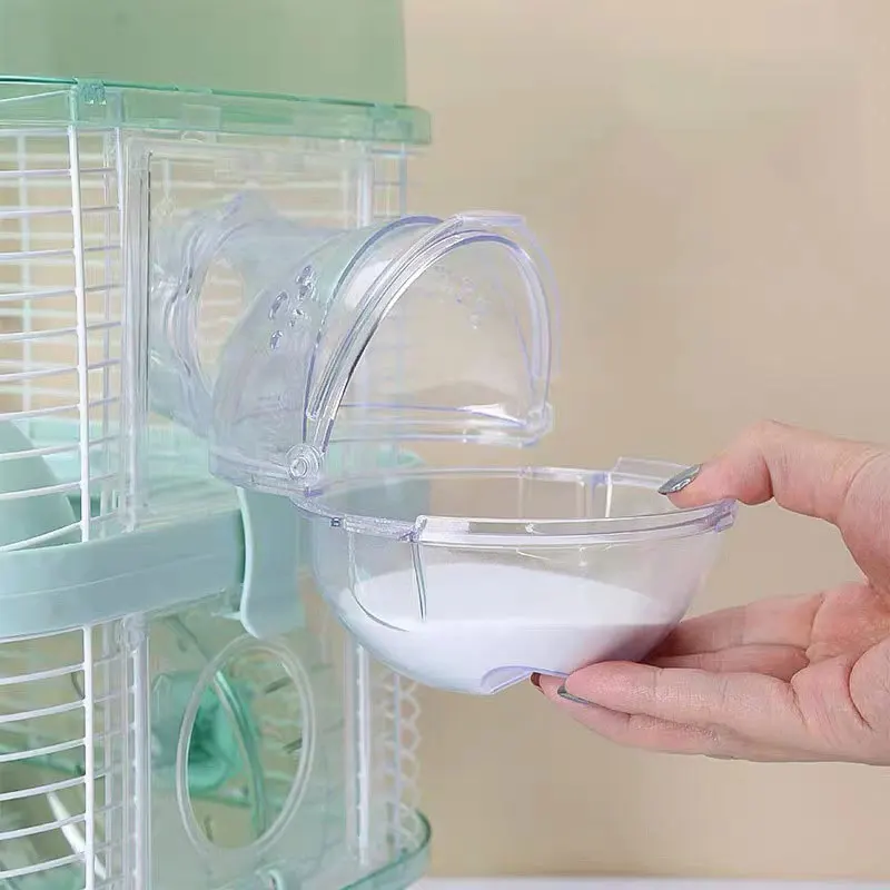 Baño para hámster, inodoro para hámster, ratón, Gerbille, jaula para mascotas, baño, sala de arena, juguete, casa acrílica, suministros para mascotas pequeñas, accesorios