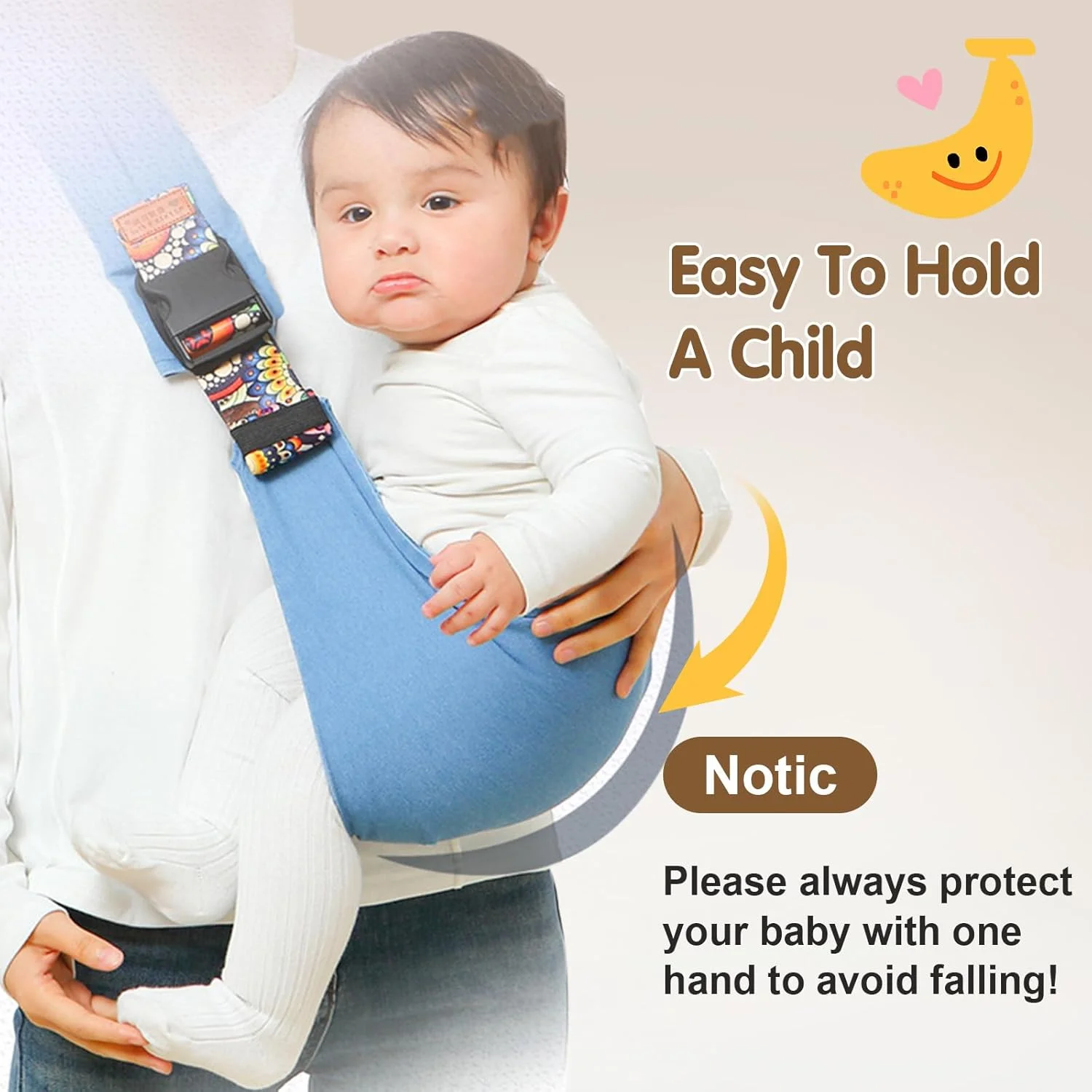 Portabebés Ergonómico Ajustable, Bandolera, Canguro, Soporte para Bebés Recién Nacidos, para Llevar al Bebé con las Manos Libres