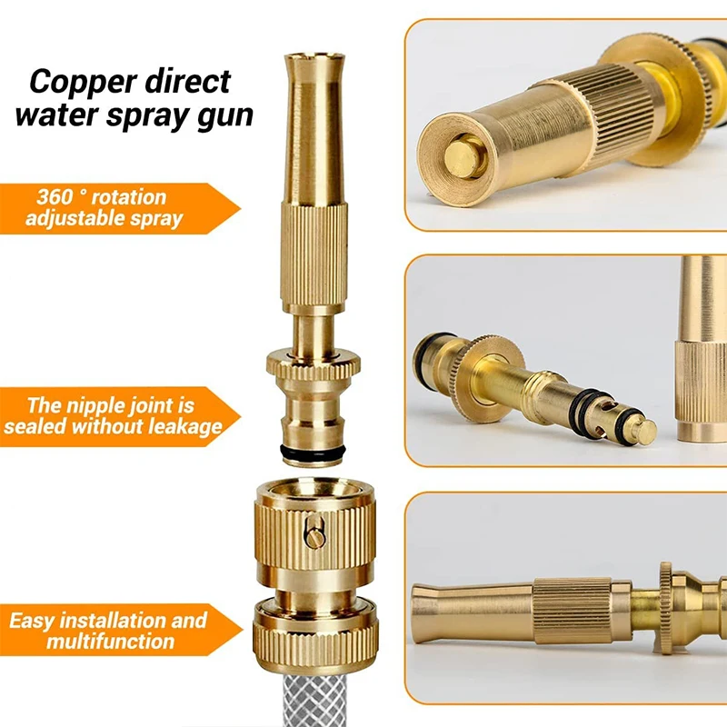 Pistola de agua para lavado de coches, aspersor de jardín, riego, pulverizador de alta presión, pistola automática, suministros agrícolas, sistema de riego por chorro