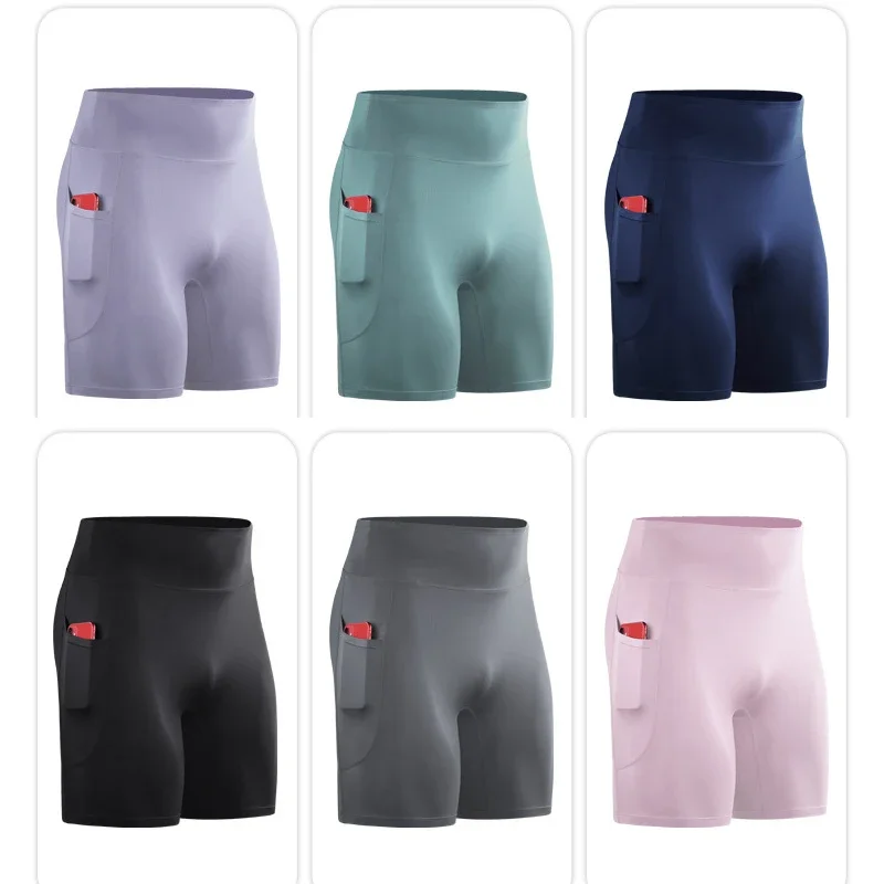 Pantalones cortos con bolsillo para correr al aire libre para hombre, mallas para gimnasio, ciclismo, Fitness, montar, baloncesto, senderismo, entrenamiento, deporte, ropa de fútbol 5