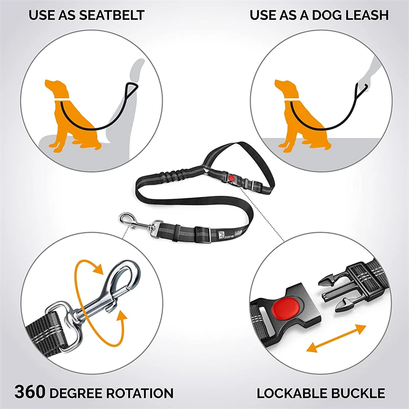 Cinturón de Seguridad Reflectante para Perros, Correa para Pasear Perros, Accesorios de Viaje para Automóvil, Arnés para Perros Pequeños, Suministros para Mascotas