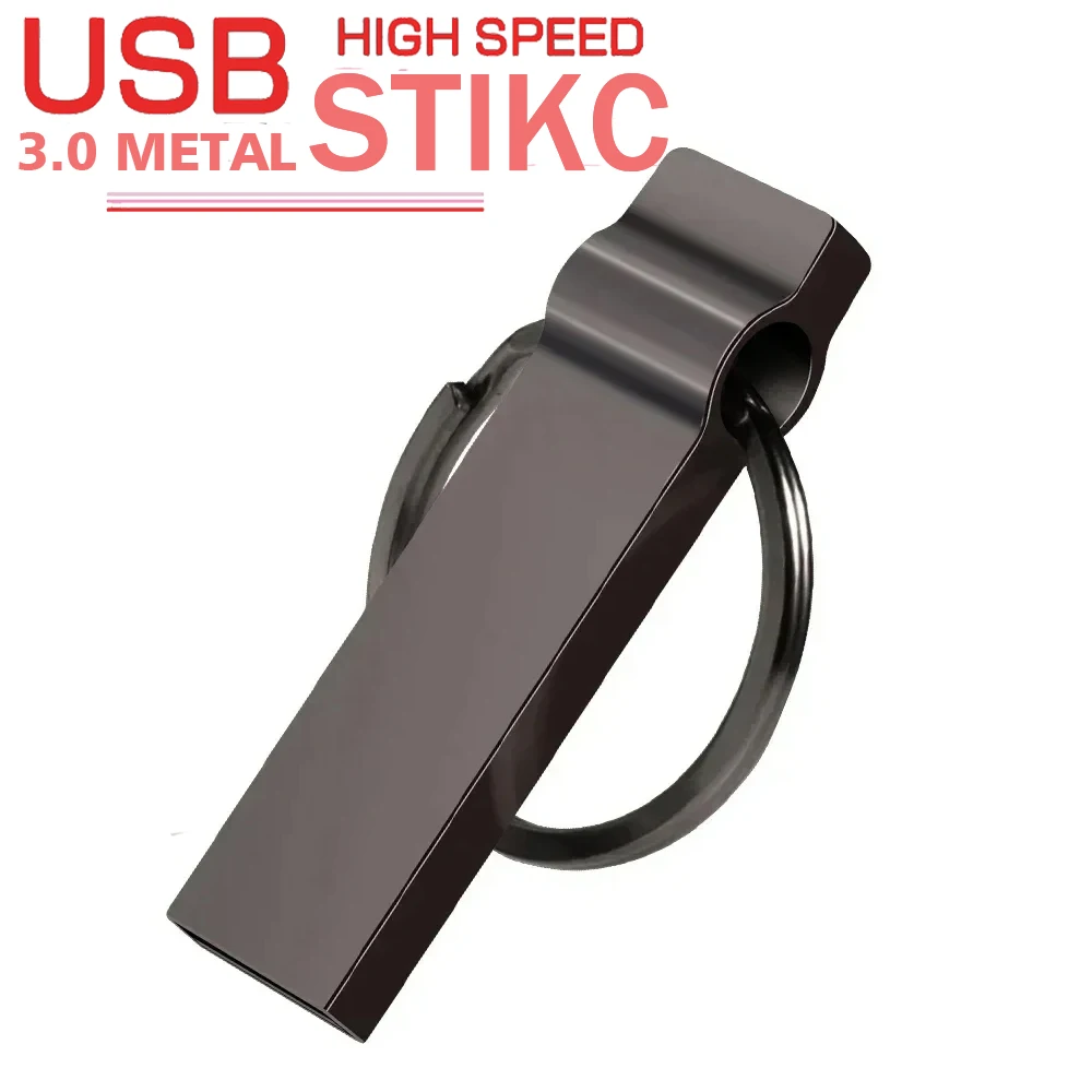 Unidad Flash USB 3,0 Memoria de 128GB Memoria USB Memory Stick Pen Drive U Disk Llave de Metal Unidad USB de pulgar para PC portátil 32GB/64GB