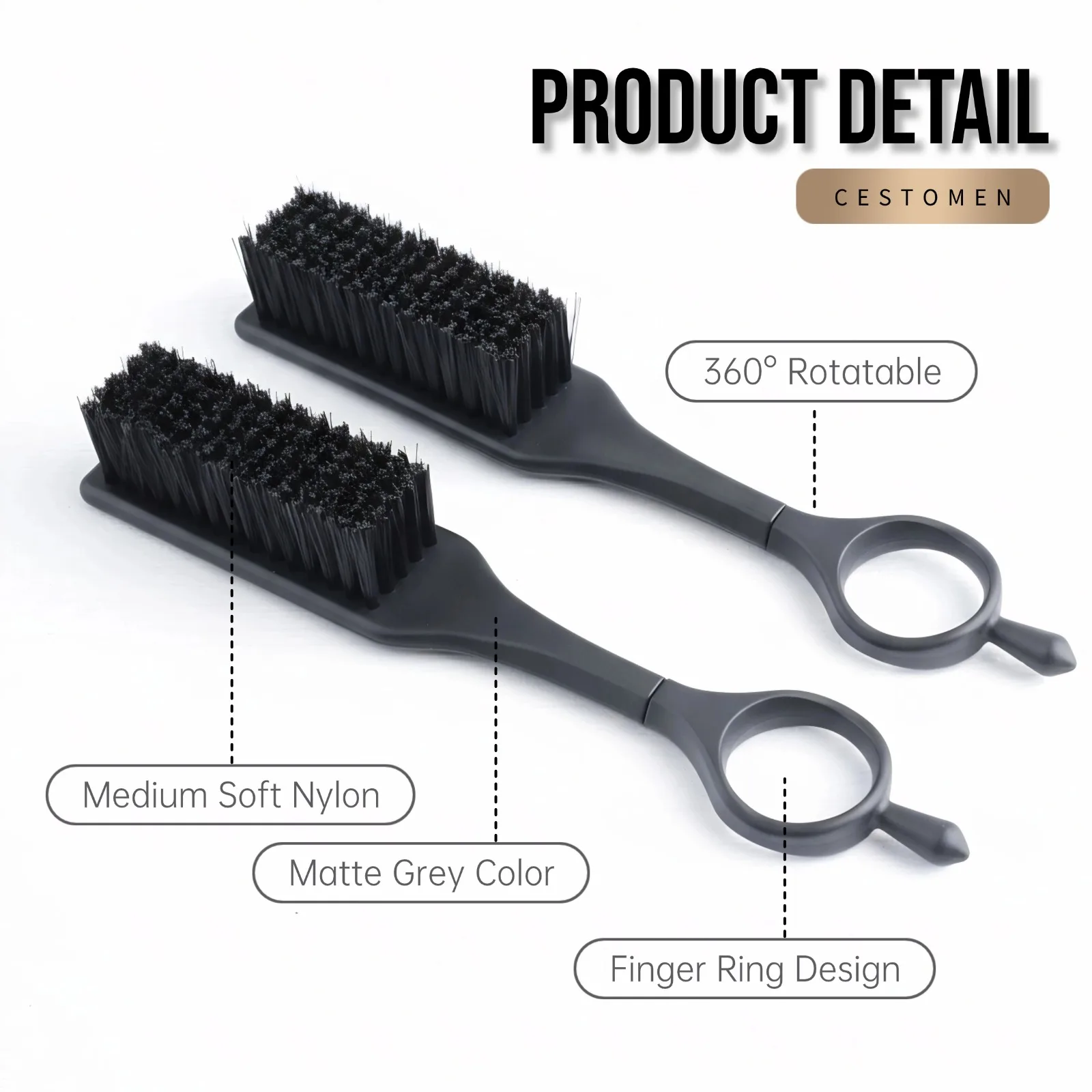 5 Piezas 360 ° Juego de Peines Profesionales para Barbería, Peine Giratorio Plegable, Cepillo para Cabello Antiestático, Herramientas de Peluquería para Uso en Casa y Salón
