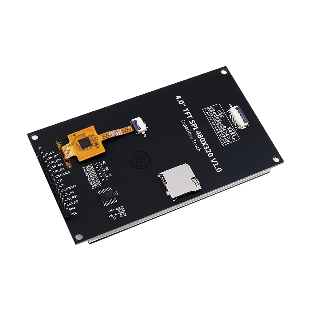 Elecrow Módulo SPI de 4,0 pulgadas Pantalla táctil capacitiva IPS TN Controlador 320x480 ST7796 para campos industriales de electrónica de consumo