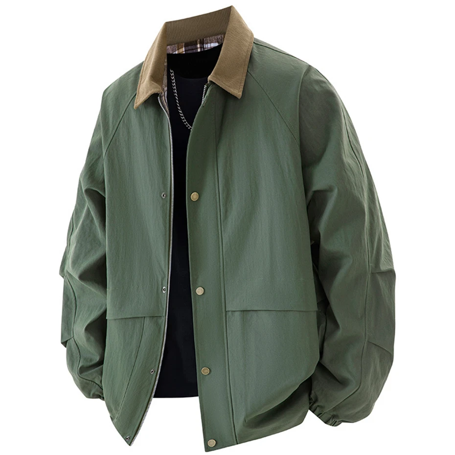 Chaqueta de talla grande 9XL 8XL, abrigo para hombre, chaqueta con cuello vuelto para primavera y otoño, abrigo informal de moda para hombre de talla grande 9XL