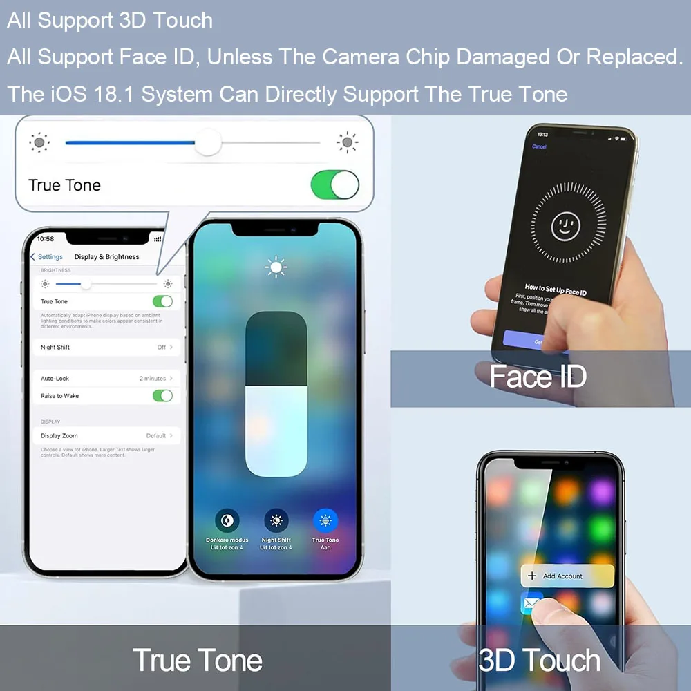 PINZHENG pantalla de alta calidad INCELL LCD OLED para iPhone 14 Pro 15 Plus 13 Pro Max pantalla para reemplazo de iPhone con herramientas