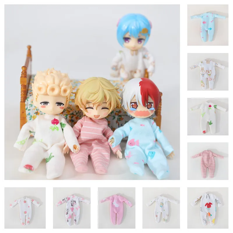 Ropa para muñecas OB11, pijamas suaves y encantadores con estampado para Ob11,Mollys,Obitsu 11,Gsc,Pd9,1/12 Bjd, accesorios de ropa para muñecas