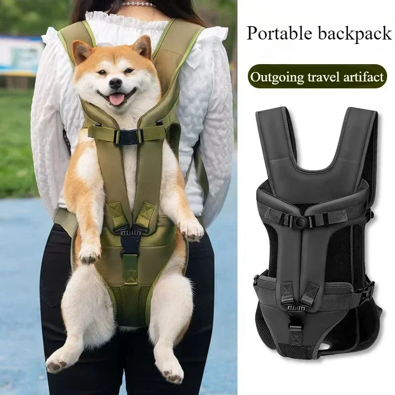 Bolsa para mascotas en el pecho que envuelve la mochila grande para perros, conveniente para llevar al salir, nuevo producto