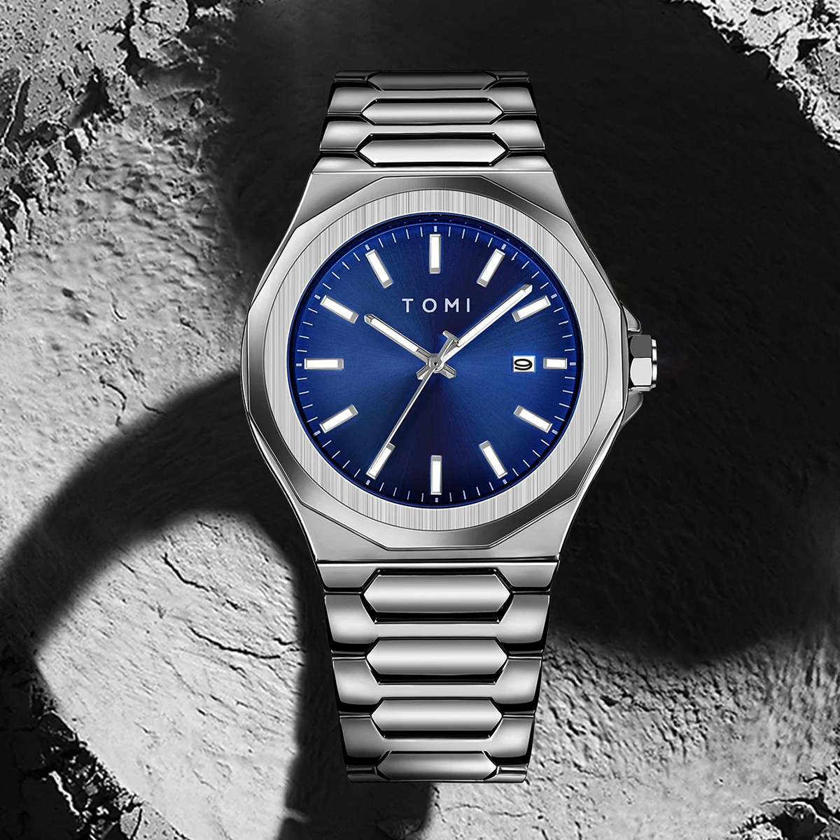 Reloj TOMI de lujo para hombre de negocios, conjunto con caja de regalo, caja de oro rosa de alta calidad, reloj de cuarzo Simple y versátil, reloj Masculino