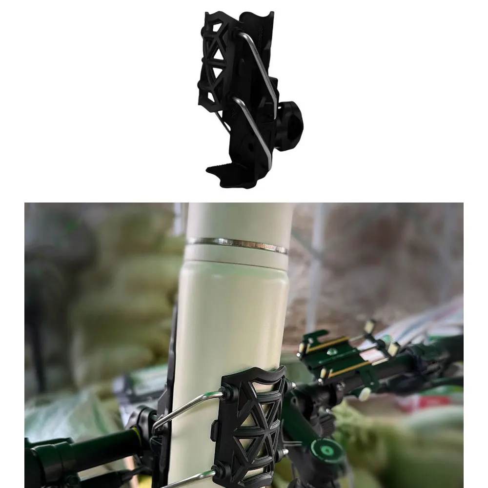 Soporte ajustable para botella de agua en manillar de motocicleta/bicicleta, para bicicletas de montaña, ciclismo de carretera, motocicletas ADV.