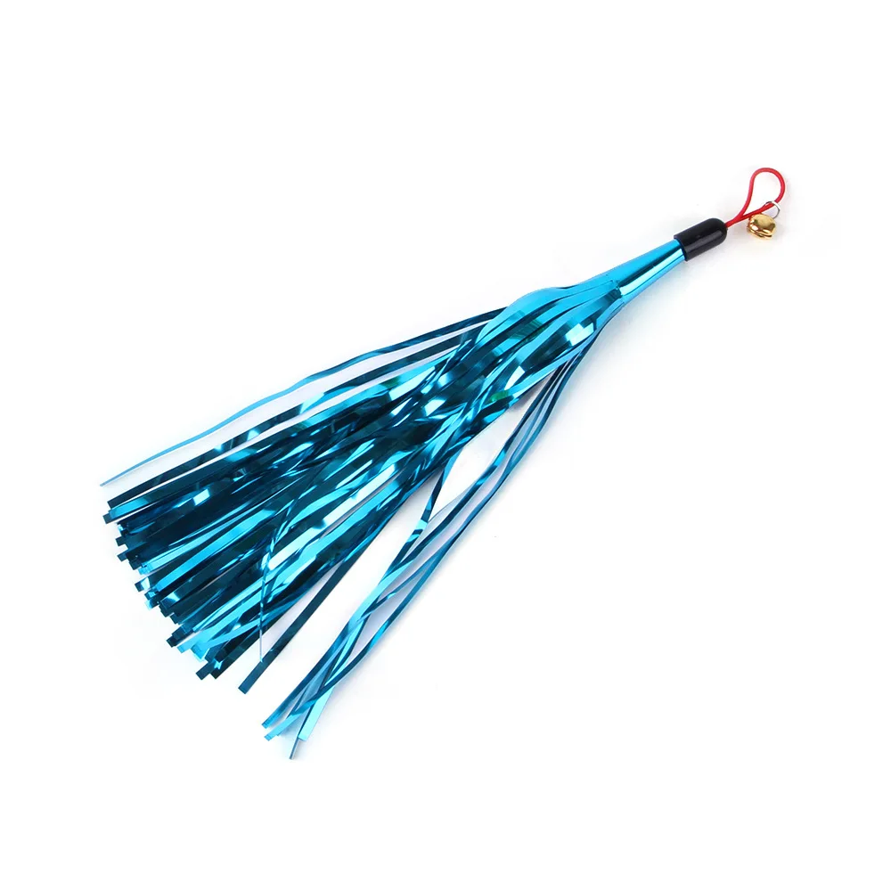 Paquete de 9 plumas de repuesto coloridas para varitas de gato, juego de juguetes interactivos para gatos con borlas y cañas de pescar
