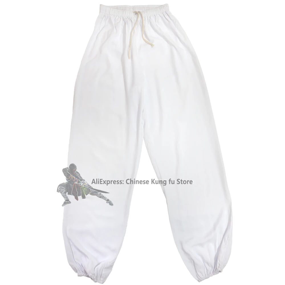 Pantalones de Kung Fu de Algodón para Hombre y Mujer, Pantalones de Artes Marciales, Wing Chun, Tai Chi, Yoga, Qigong, Meditación