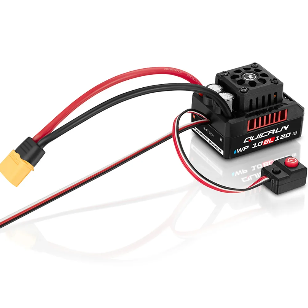 HobbyWing QuicRun WP 10BL120 G2 120A controlador de velocidad ESC sin escobillas impermeable sin sensor 3652 3660 G2 Motor para coches 1/10 RC