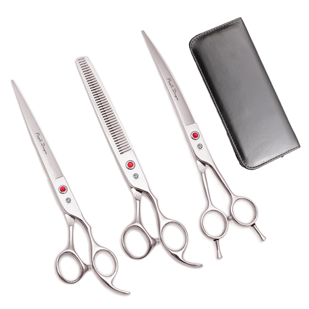 Tijeras de cuidado para perros Purple Dragon de 8 pulgadas, tijeras de adelgazamiento, tijeras profesionales para gatos y mascotas, corte de pelo, Z3015-b de alta calidad