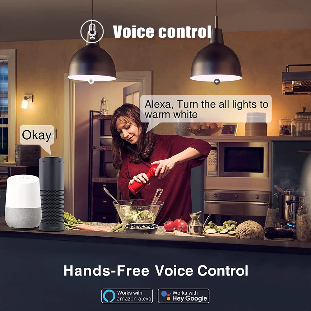 Tuya WiFi GU10 bombilla LED inteligente Bluetooth GU10 lámparas regulables aplicación Smart Life Control bombilla de foco funciona con Alexa Google