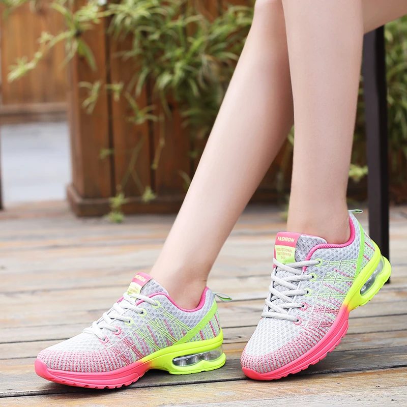 Zapatos deportivos para mujer, zapatos para correr al aire libre de alta calidad, zapatillas deportivas informales transpirables para atletismo, zapatos deportivos antideslizantes para caminar para mujer