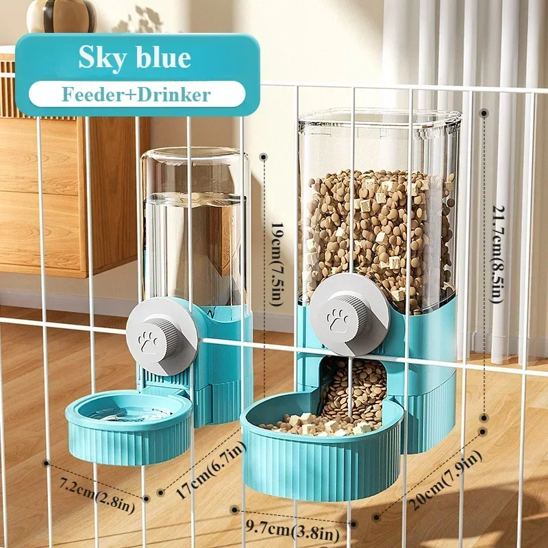 Nuevo bebedero automático Tepy Gravity para mascotas, suministros de agua para perros, jaula colgante, cuenco para perros y gatos, alimentador automático, suministros para mascotas