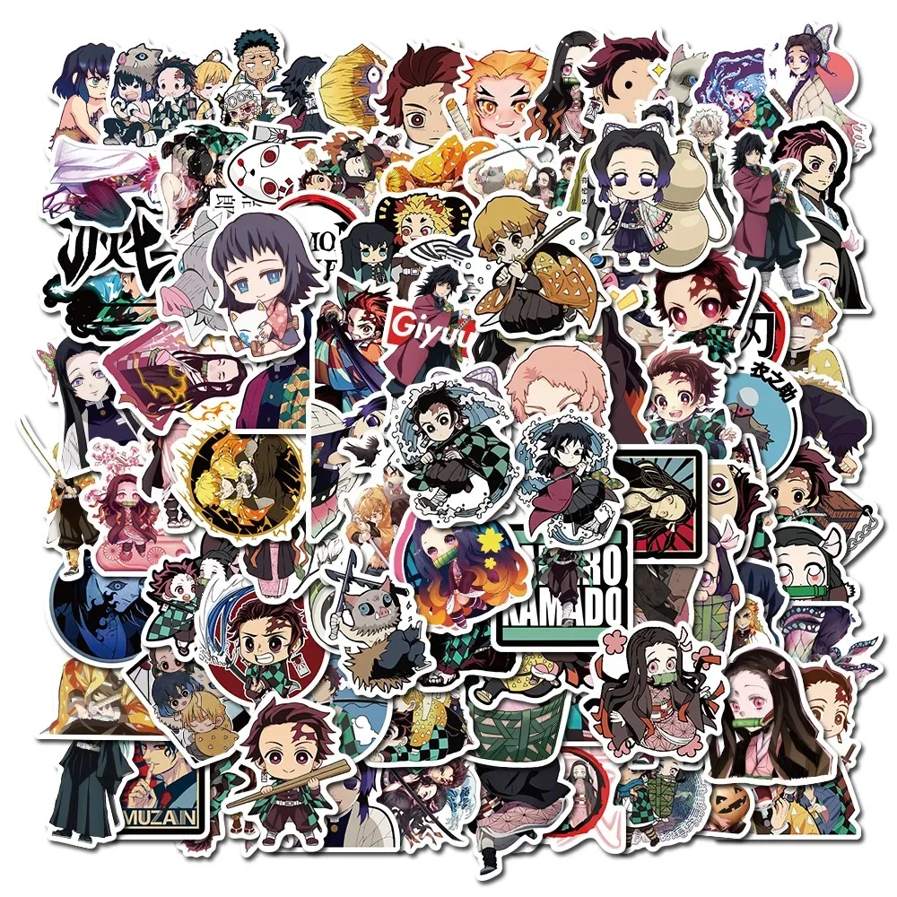 100 Uds mezcla de pegatinas de colección de Anime impermeables DIY Graffiti teléfono portátil equipaje guitarra cuaderno taza pegatinas de dibujos animados juguete para niños