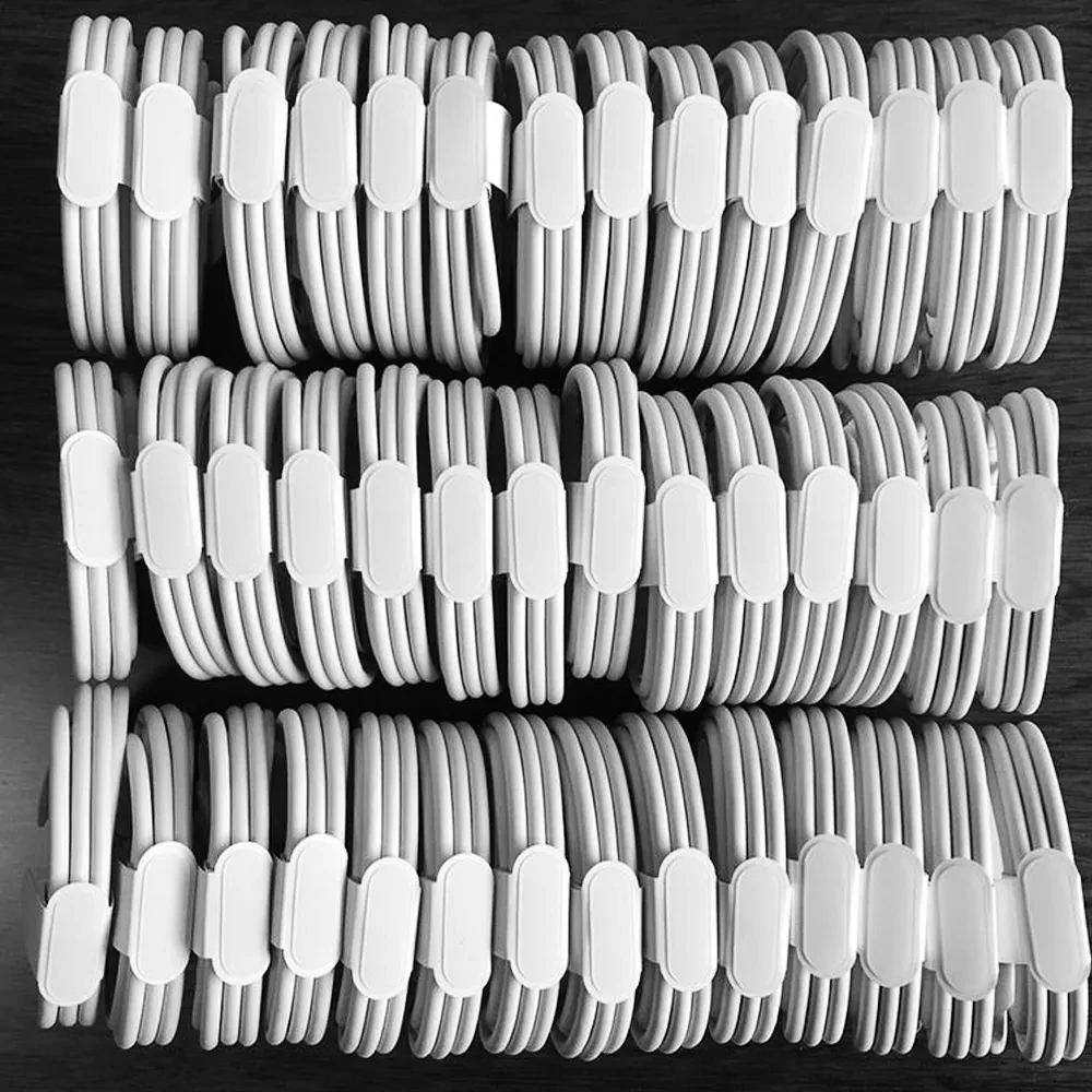 50-100 unids/lote Cable USB para Iphone 11 12 13 14 Xs Max Xr X 8 7 6 Plus 6s 5 Se Cables de carga Cable cargador de teléfono móvil