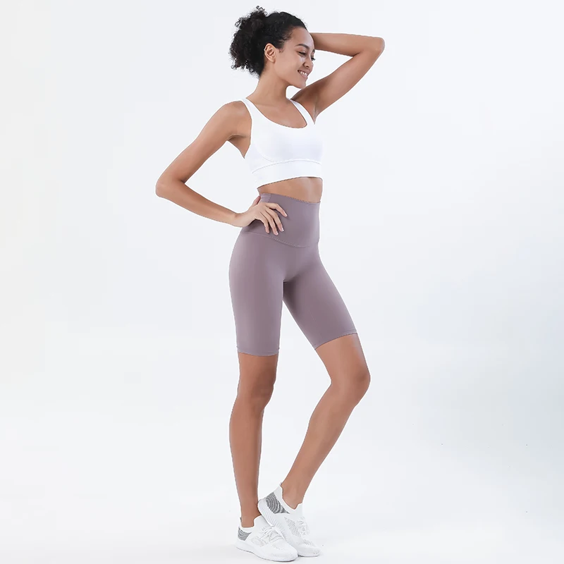 SOISOU pantalones cortos de nailon para mujer, pantalones cortos para gimnasio, Yoga, ciclismo, cintura alta, elásticos, transpirables, sin línea T, ropa deportiva para mujer en 24 colores