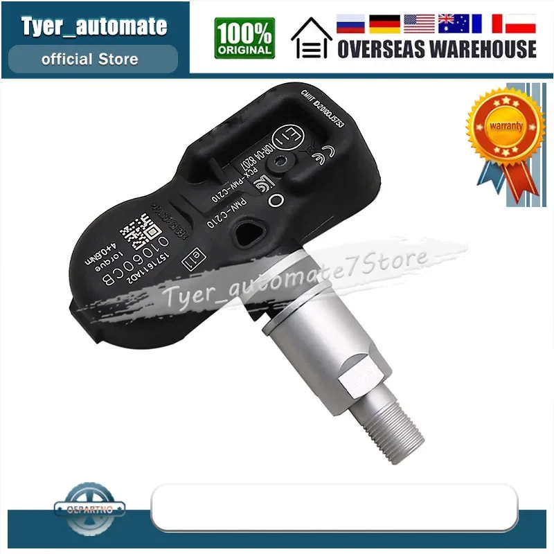 PMV-C210 para TOYOTA Avensis Auris RAV4 Yaris Verso 42607-02031 42607-02030 42607-30070 4 Uds TPMS Sensor de presión de neumáticos de coche 433MHZ