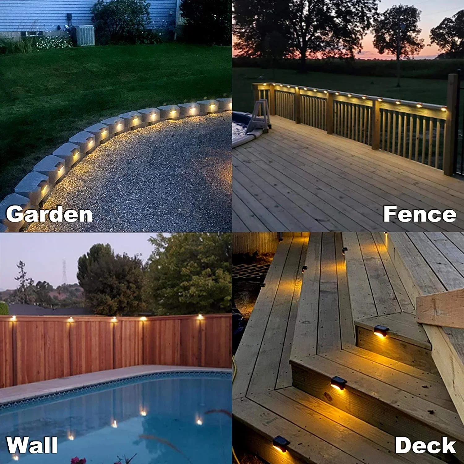 1 ~ 20 piezas luz Solar para cubierta al aire libre IP65 lámparas de jardín de energía Solar impermeables para barandilla escaleras paso valla Patio camino
